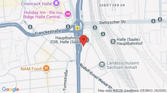 Apartments for rent i Halle (Saale) - kort over placeringen