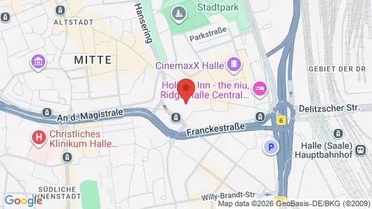 Rooms for rent i Halle (Saale) - kort over placeringen