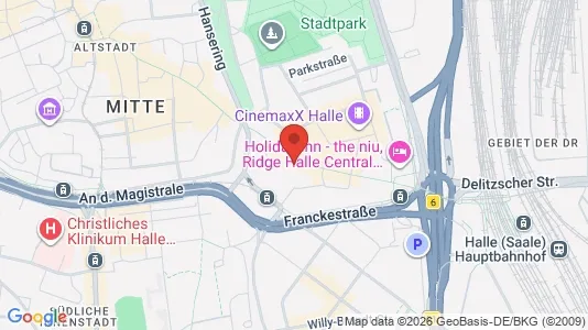 Apartments for rent i Halle (Saale) - kort over placeringen