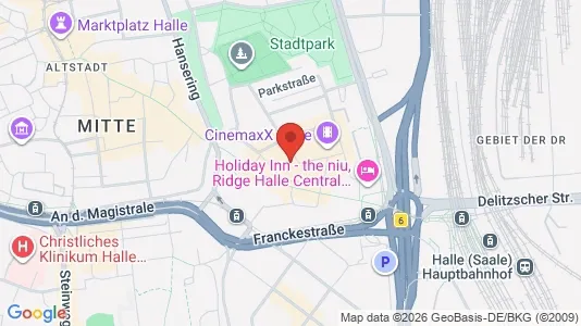 Apartments for rent i Halle (Saale) - kort over placeringen