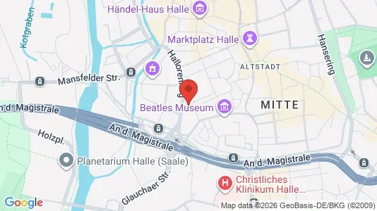 Apartments for rent i Halle (Saale) - kort over placeringen