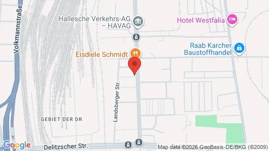 Apartments for rent i Halle (Saale) - kort over placeringen