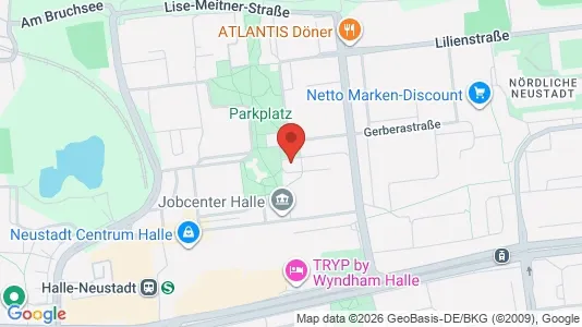 Apartments for rent i Halle (Saale) - kort over placeringen