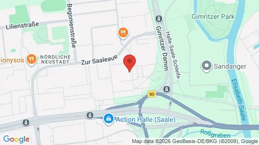 Apartments for rent i Halle (Saale) - kort over placeringen