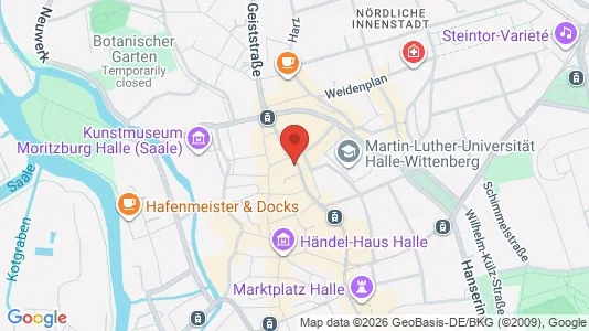 Apartments for rent i Halle (Saale) - kort over placeringen