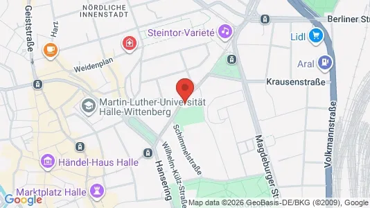 Apartments for rent i Halle (Saale) - kort over placeringen