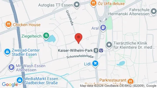Apartments for rent i Essen - kort over placeringen