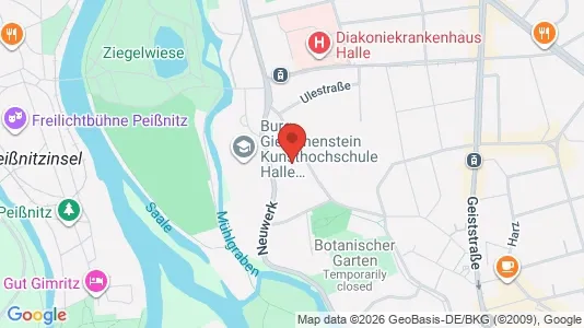 Apartments for rent i Halle (Saale) - kort over placeringen
