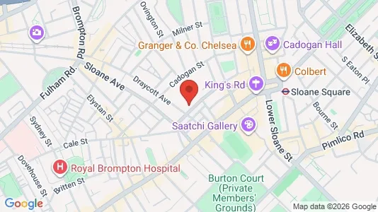 Apartments for rent i London SW3 - kort over placeringen