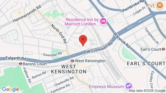 Apartments for rent i London W14 - kort over placeringen