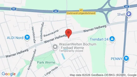 Apartments for rent i Bochum - kort over placeringen