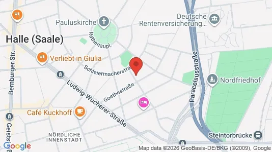 Apartments for rent i Halle (Saale) - kort over placeringen