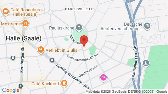 Apartments for rent i Halle (Saale) - kort over placeringen