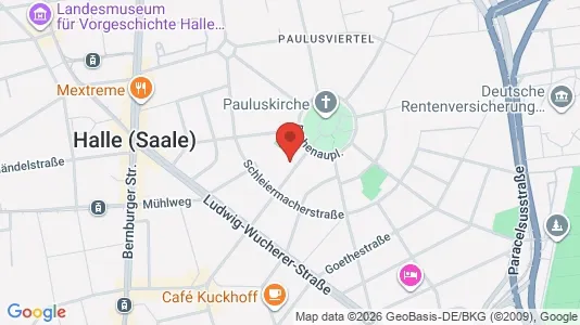 Apartments for rent i Halle (Saale) - kort over placeringen