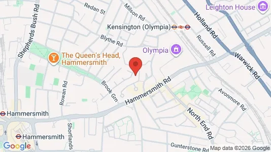 Apartments for rent i London W14 - kort over placeringen