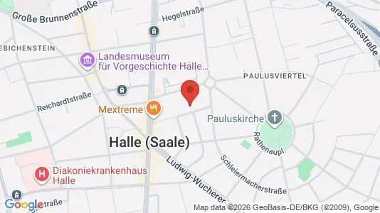 Apartments for rent i Halle (Saale) - kort over placeringen