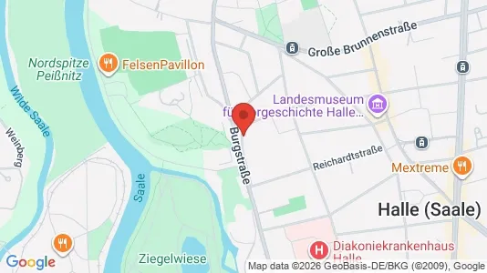 Apartments for rent i Halle (Saale) - kort over placeringen