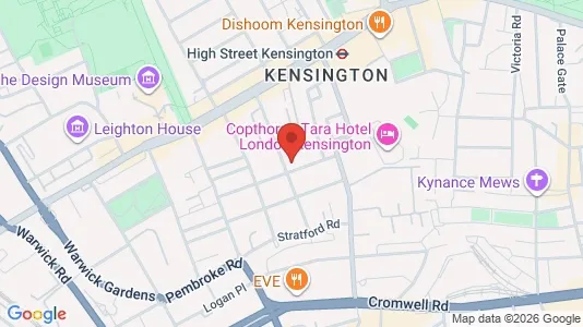 Apartments for rent i London W8 - kort over placeringen