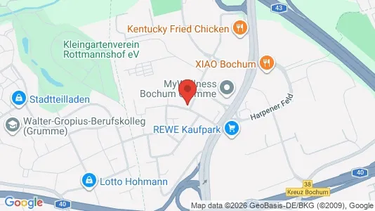 Apartments for rent i Bochum - kort over placeringen