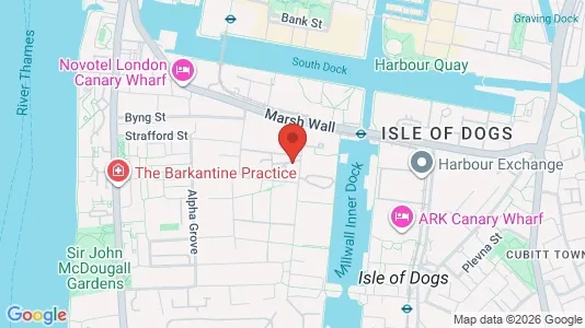 Apartments for rent i London E14 - kort over placeringen