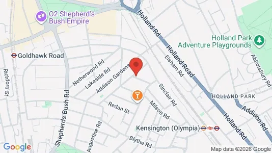 Apartments for rent i London W14 - kort over placeringen