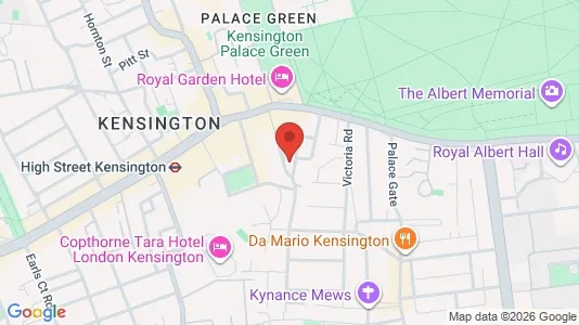 Apartments for rent i London W8 - kort over placeringen