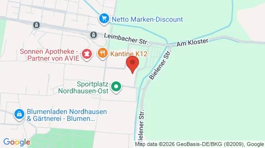 Apartments for rent i Nordhausen - kort over placeringen