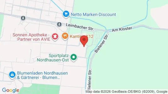 Apartments for rent i Nordhausen - kort over placeringen
