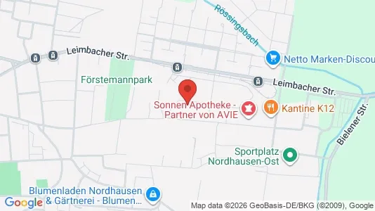 Apartments for rent i Nordhausen - kort over placeringen