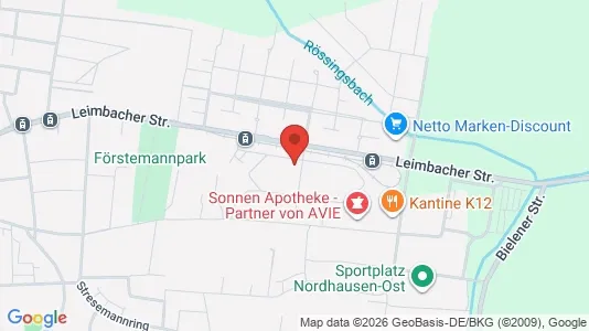 Apartments for rent i Nordhausen - kort over placeringen