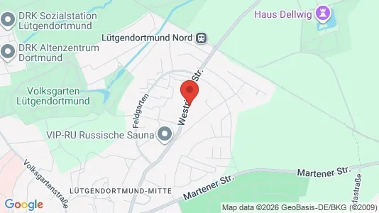 Apartments for rent i Dortmund - kort over placeringen
