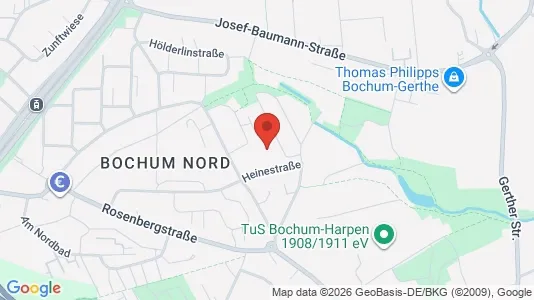 Apartments for rent i Bochum - kort over placeringen
