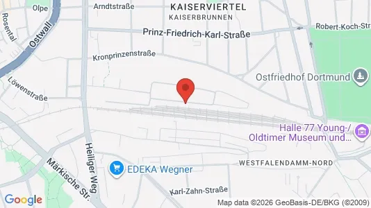 Apartments for rent i Dortmund - kort over placeringen