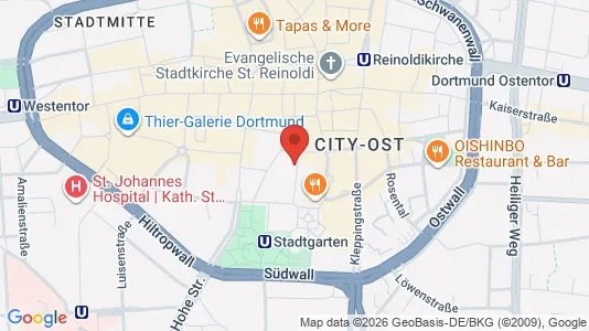 Apartments for rent i Dortmund - kort over placeringen