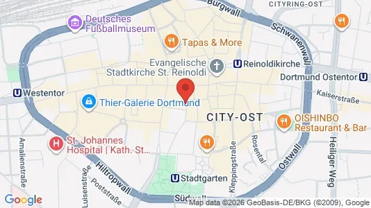 Apartments for rent i Dortmund - kort over placeringen