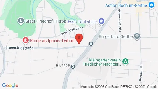 Apartments for rent i Bochum - kort over placeringen
