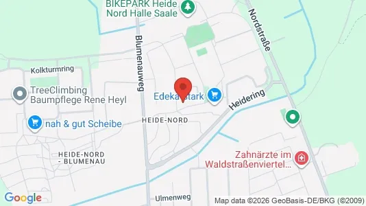 Apartments for rent i Halle (Saale) - kort over placeringen