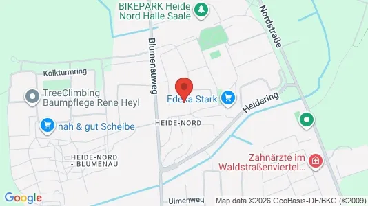 Apartments for rent i Halle (Saale) - kort over placeringen