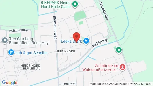 Apartments for rent i Halle (Saale) - kort over placeringen