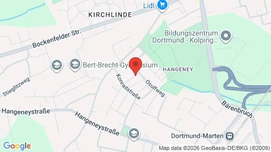 Apartments for rent i Dortmund - kort over placeringen