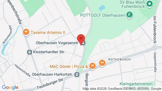 Apartments for rent i Oberhausen - kort over placeringen