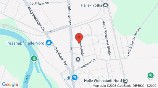 Apartments for rent i Halle (Saale) - kort over placeringen