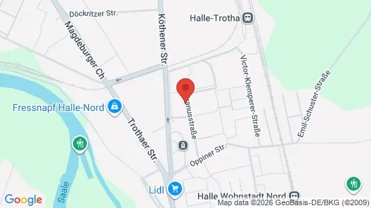 Apartments for rent i Halle (Saale) - kort over placeringen