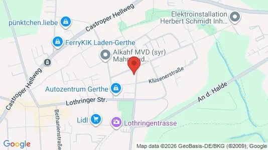 Apartments for rent i Bochum - kort over placeringen