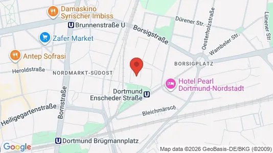 Apartments for rent i Dortmund - kort over placeringen