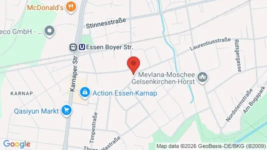 Apartments for rent i Essen - kort over placeringen
