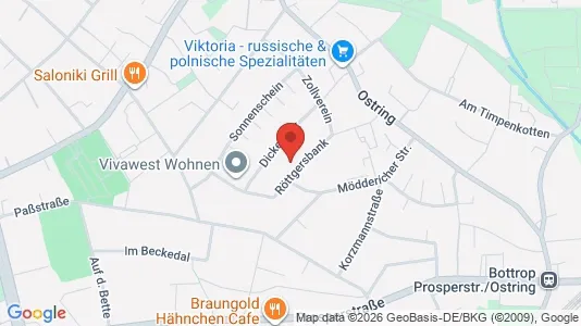 Apartments for rent i Bottrop - kort over placeringen