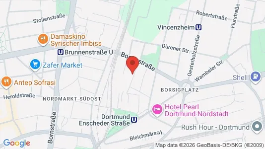Apartments for rent i Dortmund - kort over placeringen
