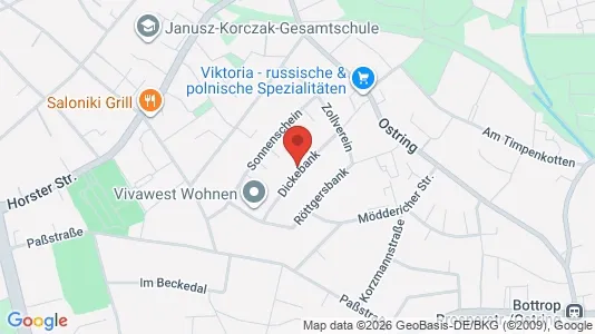 Apartments for rent i Bottrop - kort over placeringen
