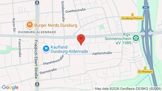 Apartments for rent i Duisburg - kort over placeringen